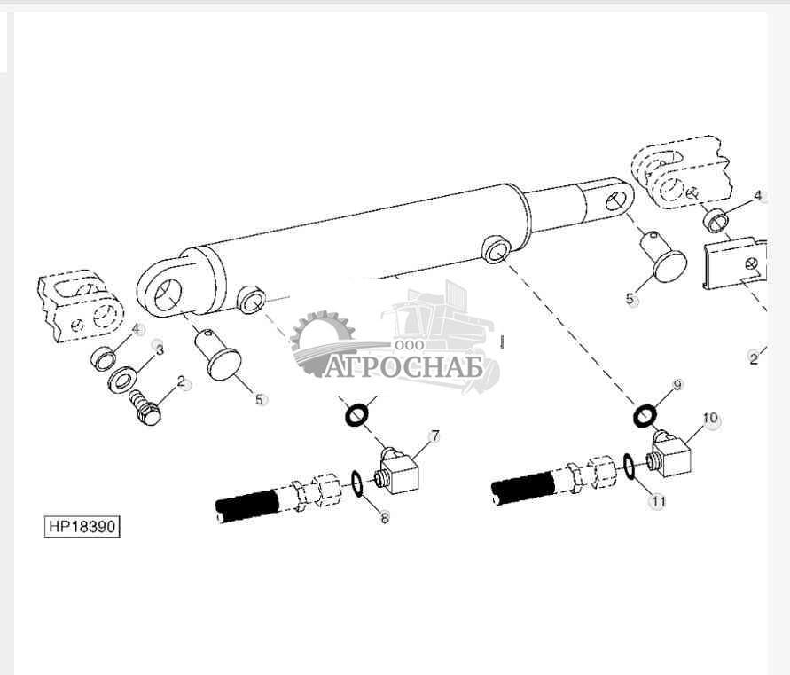 ШЛАНГИ И ФИТИНГИ ЦИЛИНДРА НАКЛОНА — CONTOUR MASTER 